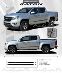 Rocker Panel Accent Vinyl Graphic Decals Stripe RANTON 2015-2022 Chevy Colorado