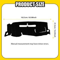 Dashboard Dash Cover Carpet for Chevy Silverado 2007-2013 GMC Sierra Gray black