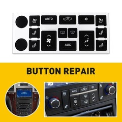 Set Fits Cadillac 2007-2014 Escalade A/C Climate Decal Button Repair Sticker Kit