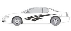 VINYL GRAPHIC #A1151 DECAL VEHICLE CAR TRUCK CROSS OVER SUV VAN SEMI MODERN AUTO