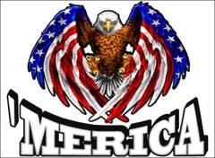 American Eagle ‘MERICA / 10″ Vinyl Vehicle Decal USA Sticker Laptop Skins
