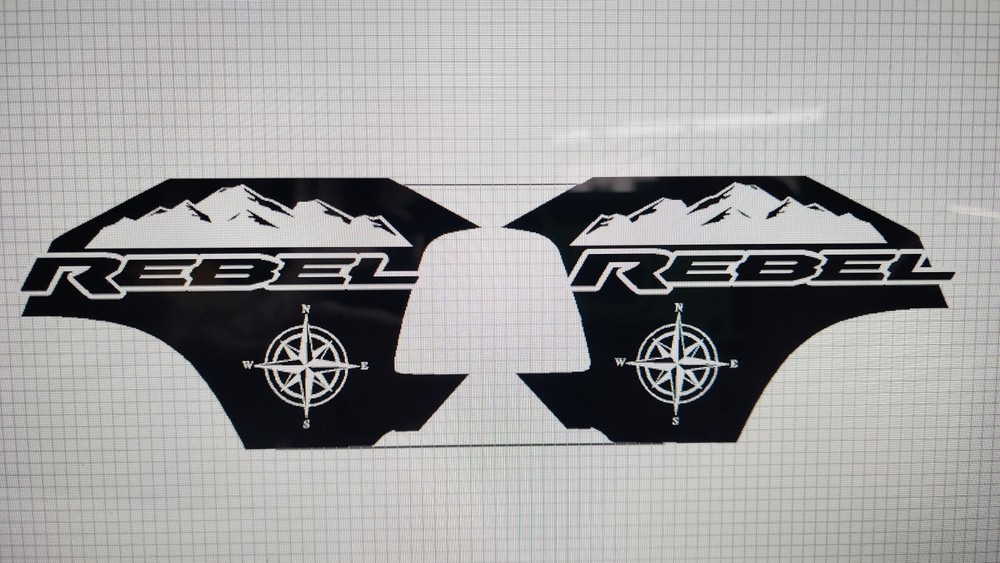 COMPATIBLE WITH RAM Rebel BEDSIDE GRAPHICS VINYL BEDSIDE Compass DODGE