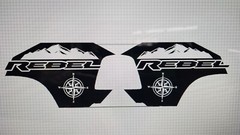 COMPATIBLE WITH RAM Rebel BEDSIDE GRAPHICS VINYL BEDSIDE Compass DODGE