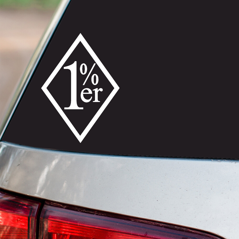 1% ER One PERCENTER Sticker All sizes Regular & Chrome Colors
