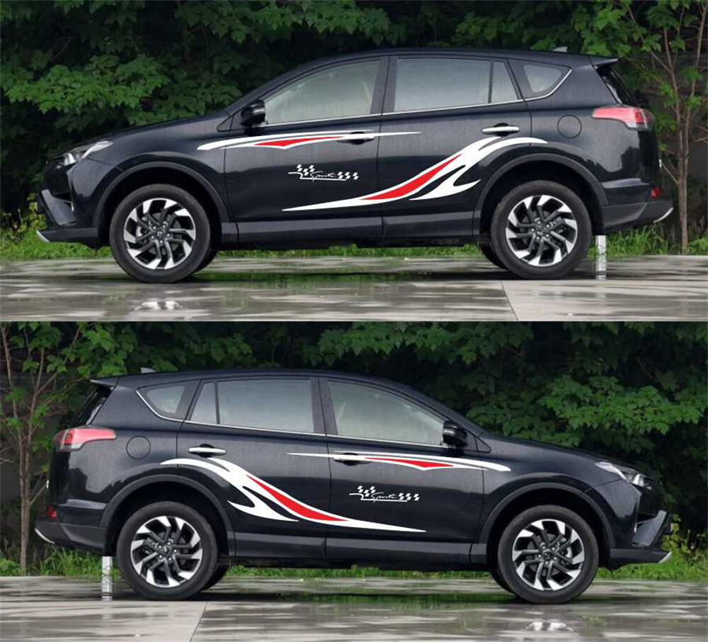 Stickers Decals Body Side Decor Stripes Graphics Vinyl Waterproof For Car Truck