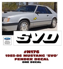 N176 1983-1986 FORD MUSTANG – SVO – FENDER DECAL – FORD LICENSED