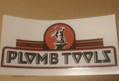 Plomb Tools decal for restoration of vintage tool boxes Hand Forged 1940’s vinyl