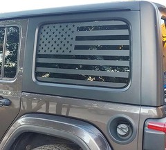 Rear Window American Flag Decal Compatible with Jeep Wrangler JL JLU 2018-202…