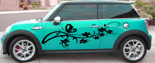 Butterfly Floral Butterflies flowers side body graphics decal decals