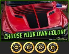 Hood Blackout Racing Stripes Style 4 – FITS 2009-2018 Dodge Ram Sport