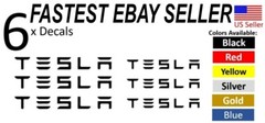 6 x Brake Caliper Decal set for TESLA – High Temp Sticker Vinyl Free Shipping