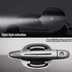 8 PCS Car Door Handle Reflective Sticker Safety Strips Anti Scratch Protector