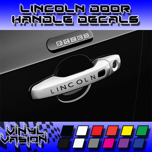 4x Door Handle Decal Sticker for Lincoln Aviator Continental Navigator MKZ