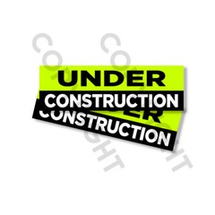 Funny Bumper Stickers – UNDER CONTRUCTION – SET OF 2- 8″ wide #842