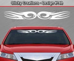 #149 TRIBAL SCROLL Decal Sticker Windshield Window Vinyl Graphic Design Car SUV