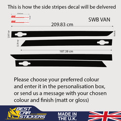 Side Racing Stripes For Ford Custom Vinyl Decals Van Stickers
