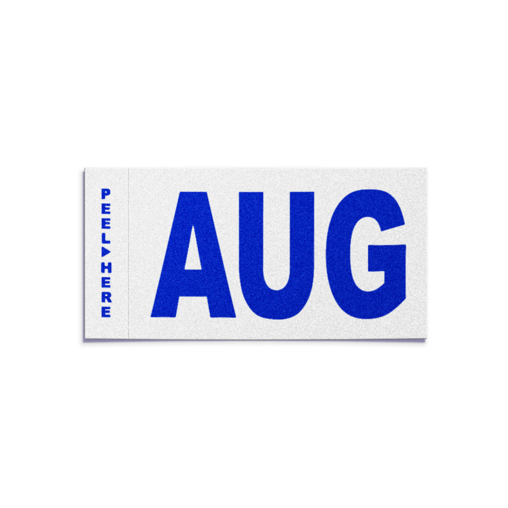 AUGUST – California License Plate YOM Month Sticker – CA DMV Registration Tag