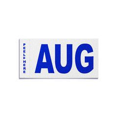 AUGUST – California License Plate YOM Month Sticker – CA DMV Registration Tag