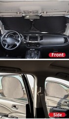 Car Front Rear Side Sunscreen Window Sunshade Cover Protector Curtain 6 Pcs
