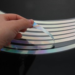16pcs Reflective Laser Sticker Wheel Hub Rim Stripe Tape Decal Car Accessories
