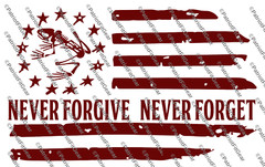 Bone Frog,Never Forgive,Never Forget,Flag,We The People,Military,,,Vinyl Decal