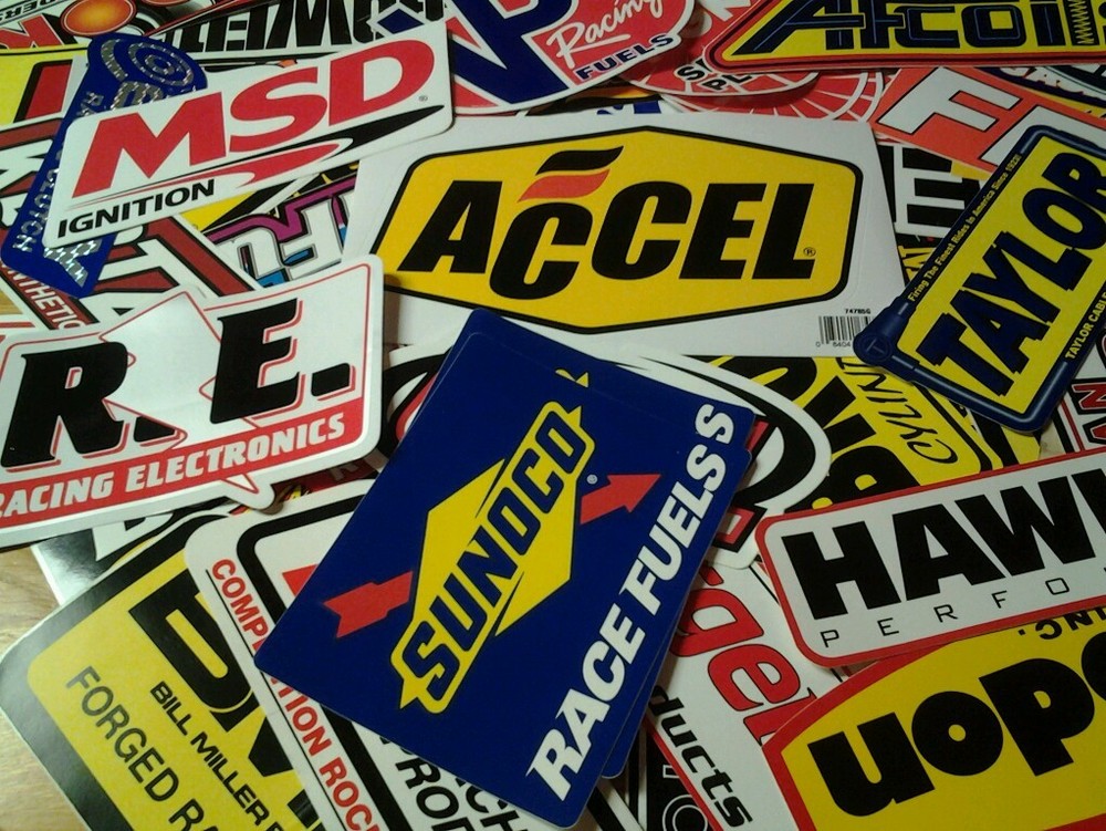 Lot of 25+ Racing Stickers Decals NHRA NASCAR Style Man Cave Tool Box
