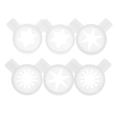 6pcs Ice Cream Maker Nozzle Set Decorative Soft Serve Machine Attachments for