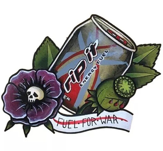Rip It Phone Sticker Fuel For War (2 Inch) Energy Military USA