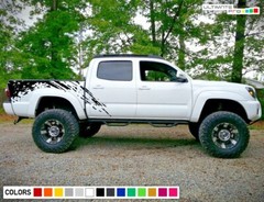 Bed Mud Splash Decal For Tacoma Toyota sticker vinyl wrap kit 4×4 sport off road