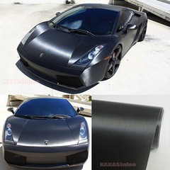 Flexible Car Matte Brushed Texture Steel ALUMINUM Vinyl Wrap Sticker Black HDUS