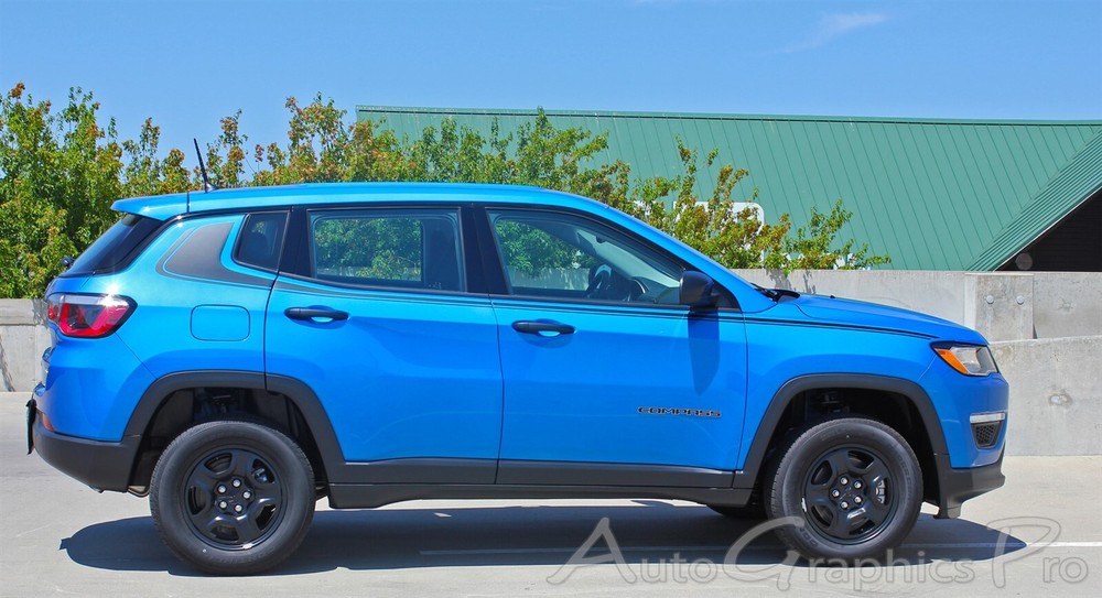 Vinyl Graphic Stripe 3M ALTITUDE Striping Door Decals for 2017-2025 Jeep Compass