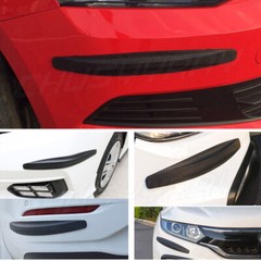 2x Car Carbon Fiber Bumper Corner Protector Guard Cover Anti-Scratch Stickers