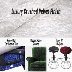 Crushed Velvet SelfAdhesive Fabric Wrap for Car Interior, Furniture, DIY
