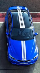 Racing Hood Stripes Decal Vinyl (BLUE) for Car SUV Truck Universal Fit