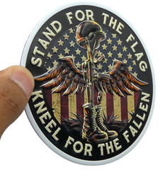 ALUMINUM Stand for the Flag Decal Sticker – Patriotic, Army, Veteran 3.5″