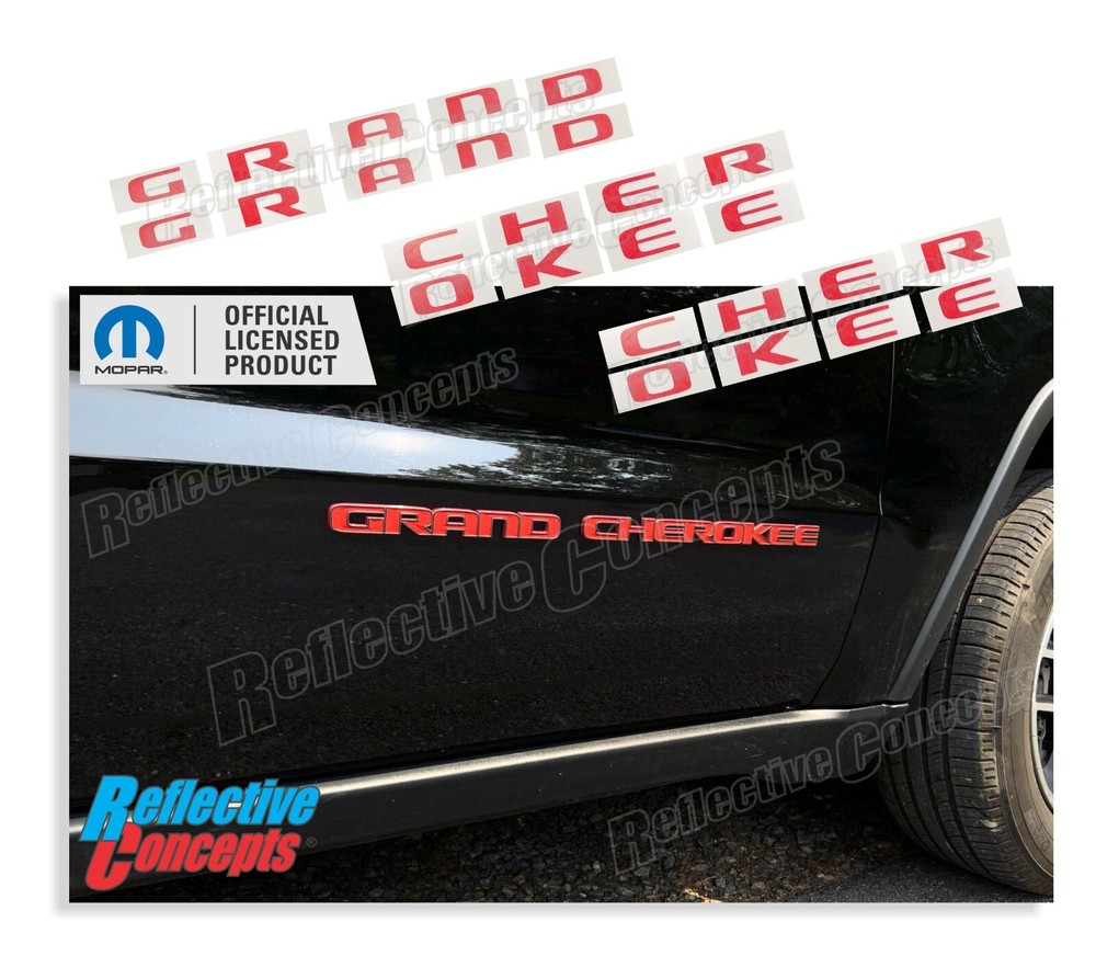 GRAND CHEROKEE Emblem Overlay Decals for 2017-2021 Jeep Grand Cherokee