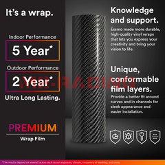 4D Carbon Fiber Black Semi Glossy Vinyl Wrap Decal Sheet Bubble Free Sheet Film