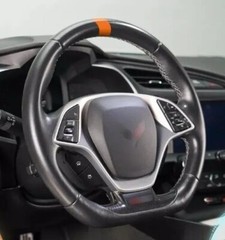 C8 Corvette AMPLIFY ORANGE STEERING WHEEL VINYL STRIPE (2 X 5 Inches)