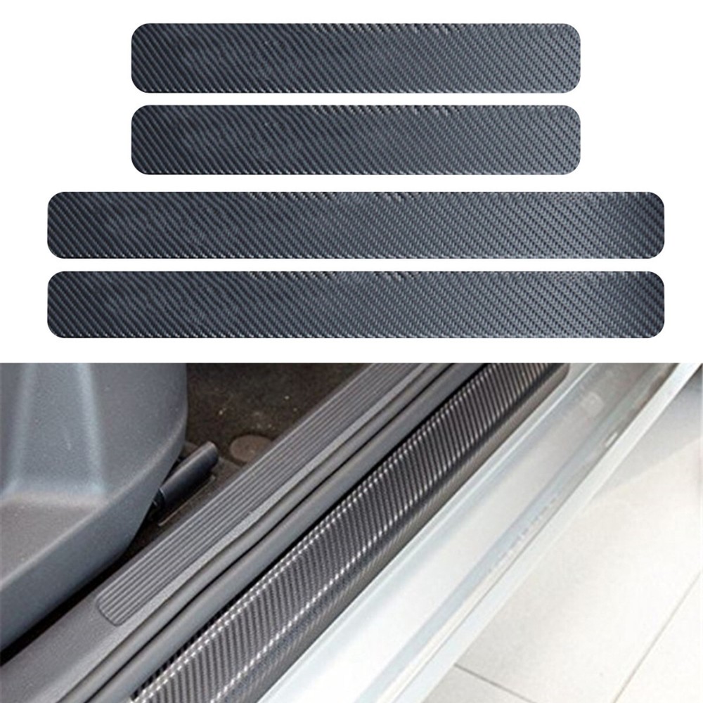 Car Protect Stickers Front Rear Door Sill Scuff Plate Cover Waterproof Anti Kick