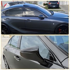 Glossy Black Delete Blackout Overlay Vinyl for Lexus IS 2021-25 Window Trim 1-10