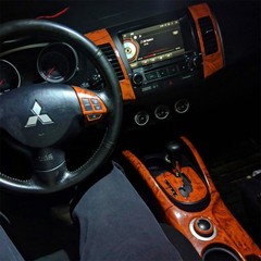 DIY Car Sticker Interior Wood Grain Textured Glossy Vinyl Wrap Decal Sheet Film