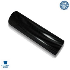 4D Black Carbon Fiber Vinyl Wrap Sticker 60x60in – Bubble-Free, Anti-Wrinkle,…