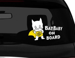 Baby on Board Batman vinyl car decal sticker cute BatBaby Bat Multicolor 7.75″W