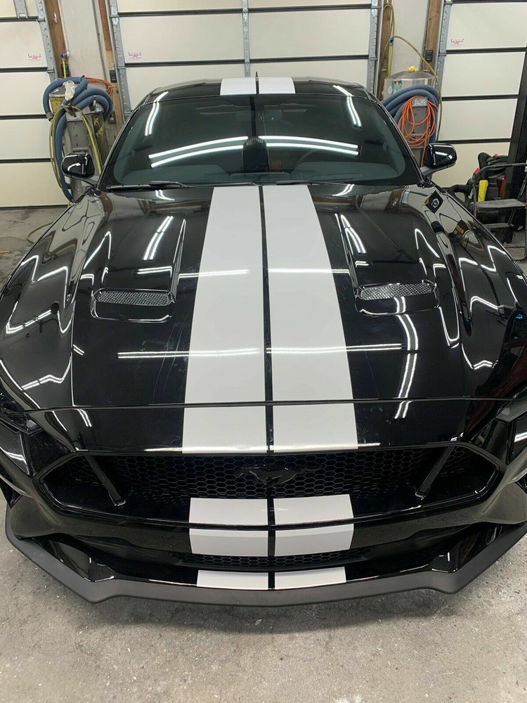 7.5″ Plain Rally stripes Graphics FIT 2015 – 2021 Mustang FDC/3M Vinyl
