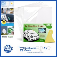 10PCS Clear Car Window Cling Stickers Waterproof Vinyl for Permits & More