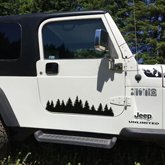 Tree Decal for Doors of TJ Jeep Wrangler (1997-2006)