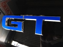 Ford Mustang GT Rear Emblem Reflective Blue Vinyl Overlay