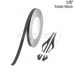 1/5″ 5mm Matte Black & Red Chrome Pinstriping Pin Stripe DIY Vinyl Decal Sticker