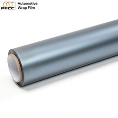 5ft x 50ft PET Car Wrap Vinyl Matte Grey Blue Air Release Bubble Free Full Roll