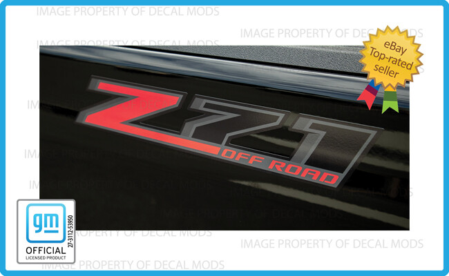 2014 – 2018 Z71 Off Road Decals stickers Silverado Sierra Red Black FG7G5